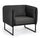 Fauteuil 76x74x72h cm avec coussins Pixel Anthracite