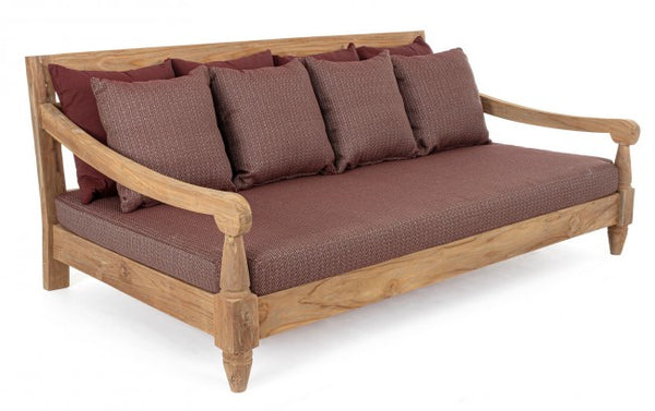 online Divano Letto da Esterno Daybed 190x112x81h cm con Cuscini Bali Wine Fsc