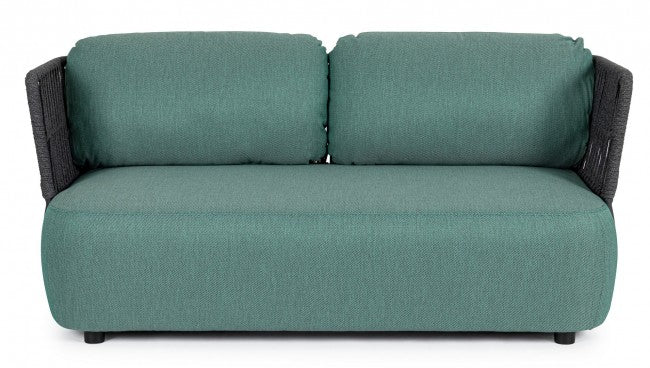 Divano 2 Posti 167x86x79h cm con Cuscini Palmer Antracite/Jade-3