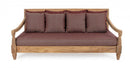 Divano Letto da Esterno Daybed 190x112x81h cm con Cuscini Bali Wine Fsc-3