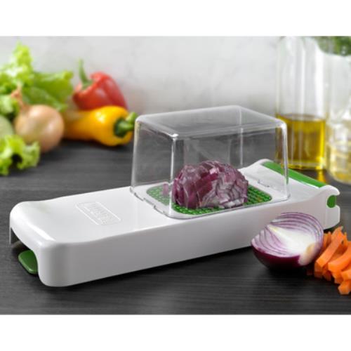 sconto Alligator Cutter Slicer Tous Légumes et Fruits avec Lame en Acier Inoxydable + Récipient Trancheur 