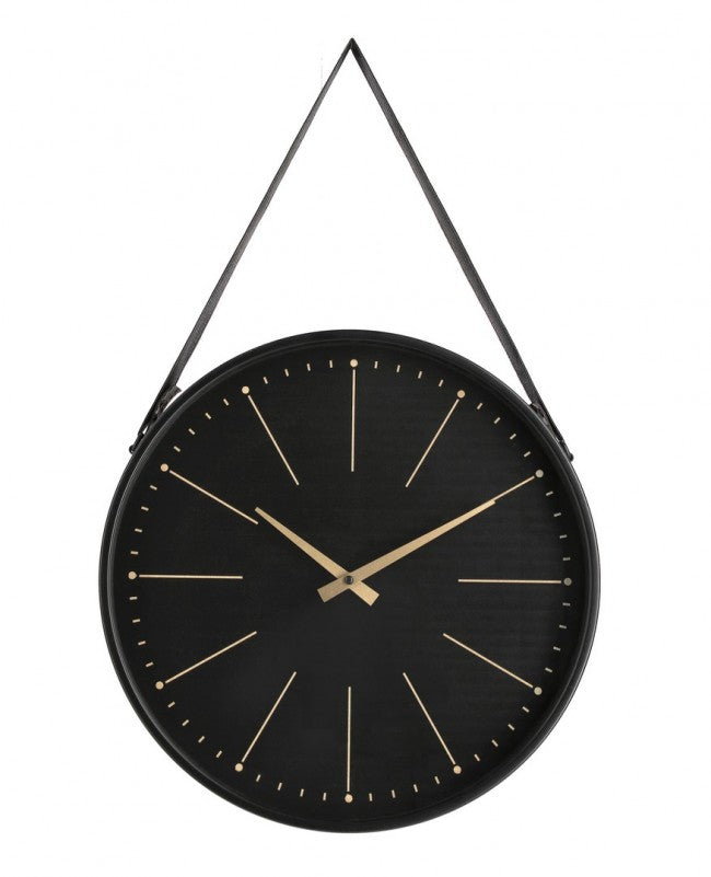 Orologio da Muro 40x6x66 cm Timeline in Legno Nero-1