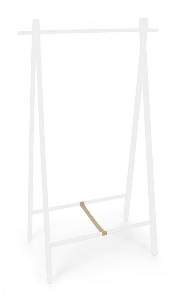 Portemanteau de sol Daiki 91x50x151 cm en bois blanc sconto