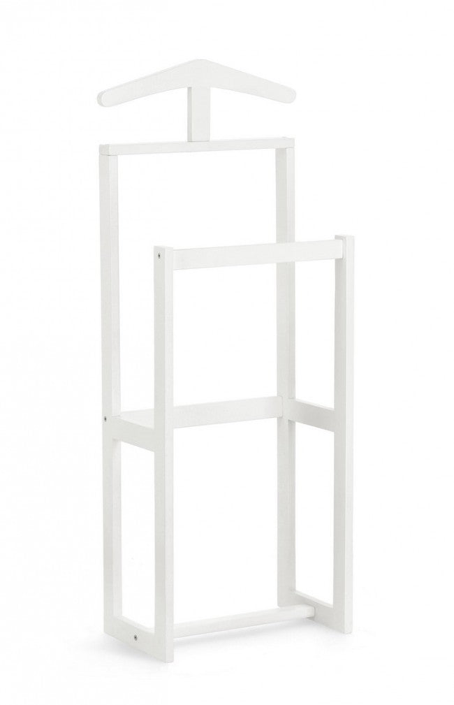 Indossatore Servomuto 40x24x106 cm Daiki in Legno Bianco-1