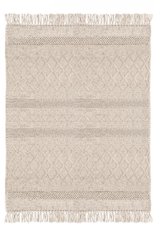 Tappeto 160x230 cm Hiruni in Tessuto Beige-1