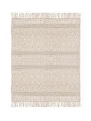 Tappeto 140x200 cm Hiruni in Tessuto Beige-1