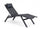 Lettino Chaise Longue da Giardino 65,5x177x105h cm con Cuscino Poggiatesta Krion Antracite