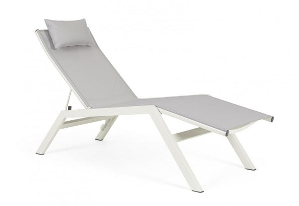 Lettino Chaise Longue da Giardino 65,5x177x105h cm con Cuscino Poggiatesta Krion Lunar prezzo