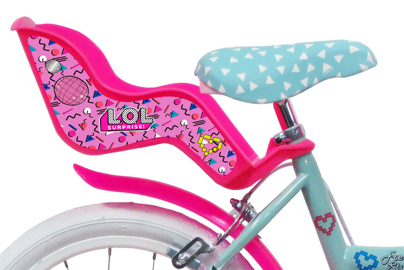 Bicicletta per Bambina 16" 2 Freni  Lol Verde Marine e Rosa-5