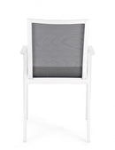 Set 4 Sedie da Giardino 56x61,5x88h cm con Braccioli Krion Bianco-5