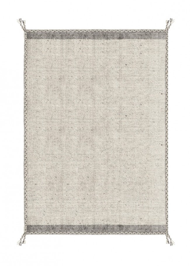 Tappeto 140x200 cm Chathu in Tessuto Beige-1