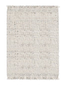 Tappeto 140x200 cm Senuri in Tessuto Beige-1