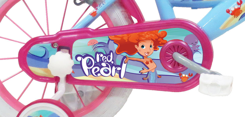 Bicicletta per Bambina 14" 2 Freni  Sea Life Verde Marine e Rosa-6