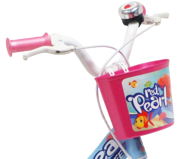 Bicicletta per Bambina 16" 2 Freni  Sea Life Verde Marine e Rosa-4