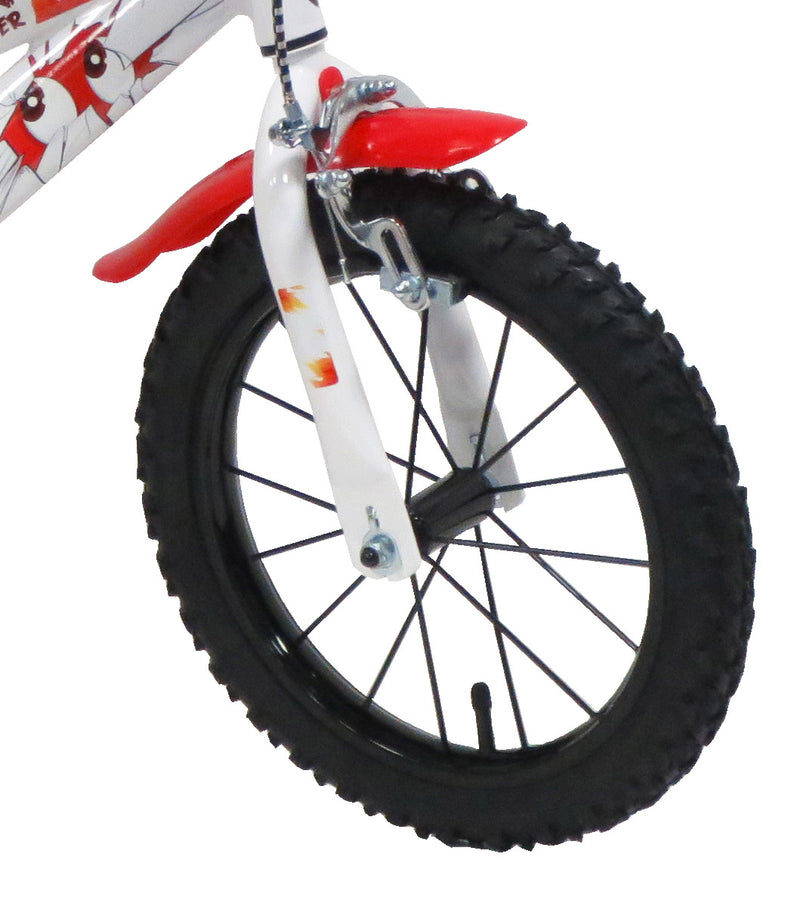 Bicicletta per Bambino 14" 2 Freni  Teen Monster Bianca/Rossa-3