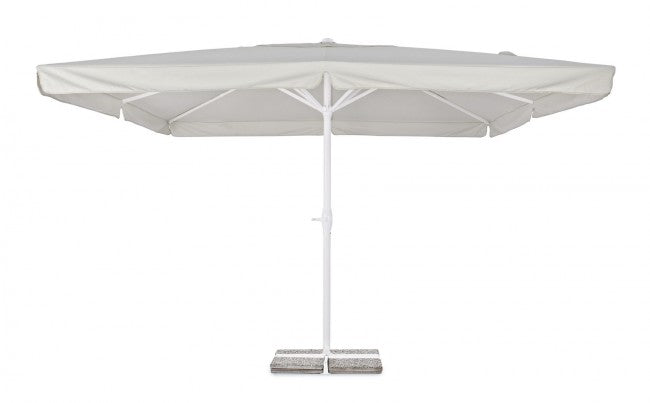 Ombrellone da Giardino 4x4x3,58h m Alghero Bianco Grigio Chiaro -3