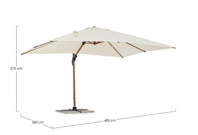 Ombrellone da Giardino Decentrato 4x3x2,7h m Orion Beige -2