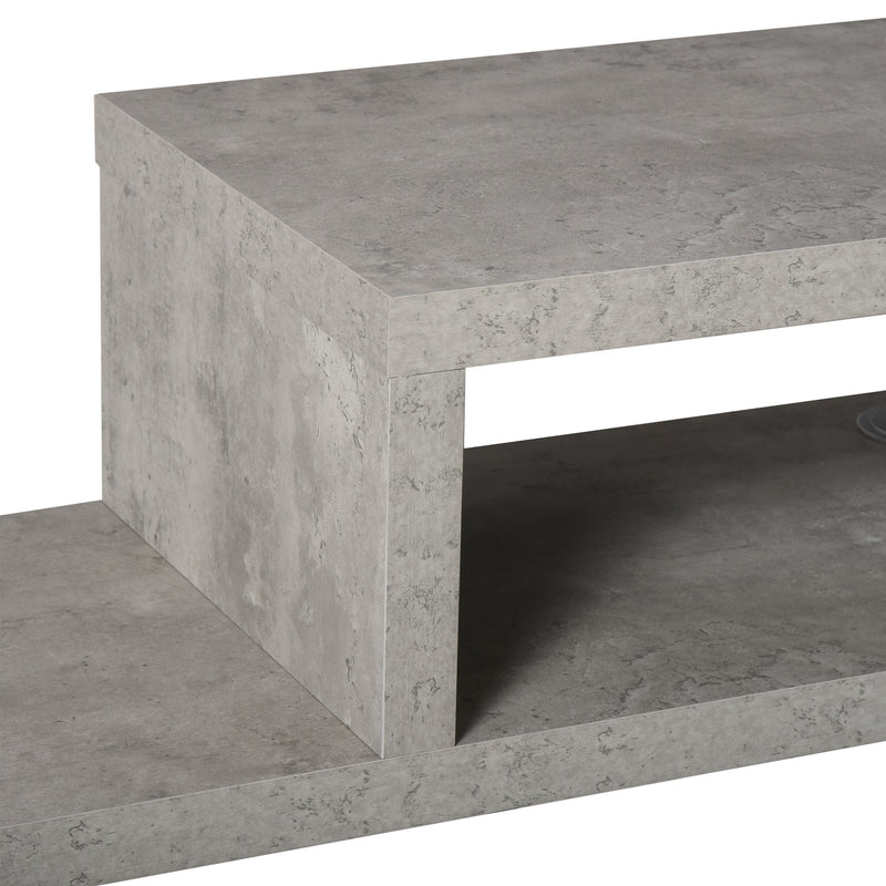 Mobile Sotto TV Sospeso 152,4x29,8x21 cm in Legno Grigio Cemento-9