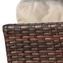 Divano 2 Posti da Giardino 120x63x77 cm in Rattan con Cuscini Marrone e Cachi-9