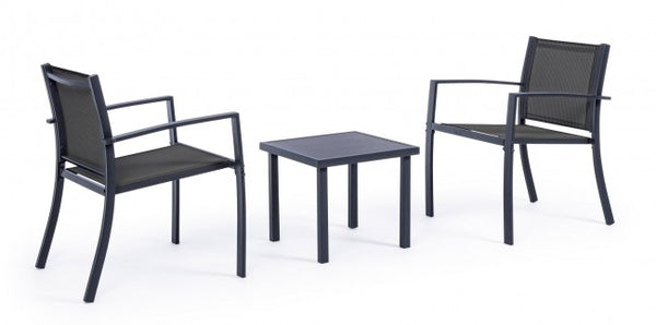 Ensemble table de jardin et 2 chaises Auri anthracite prezzo