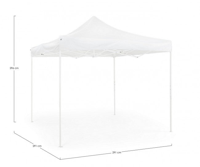 Gazebo Pieghevole da Giardino 2,91x2,91xh2,96m Pandora Bianca-2