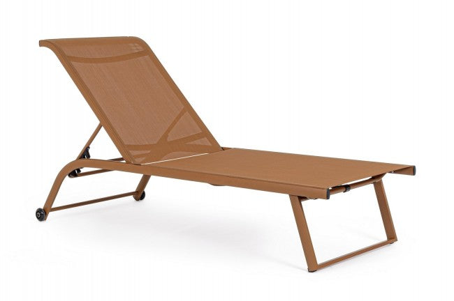 Set 2 Lettini Prendisole da Giardino 70x182x91,5h cm con Ruote Taylor Pecan -2