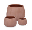 Set 3 Vasi Ribbed Bomb Terracotta Alto-2