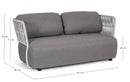 Divano 2 Posti 167x86x79h cm con Cuscini Palmer Bianco/Grigio-2