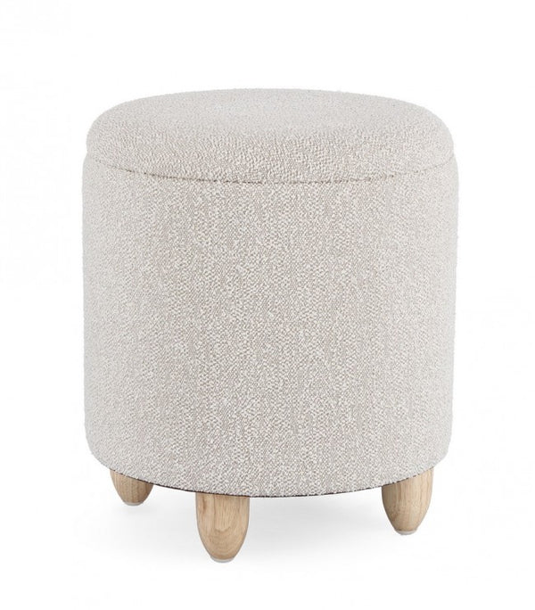 Tabouret de rangement Zena Ø 36x39,5 cm en Bouclé prezzo