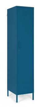 Armadio 1 Anta 46x38x185 cm Cambridge in Acciaio Blu-1