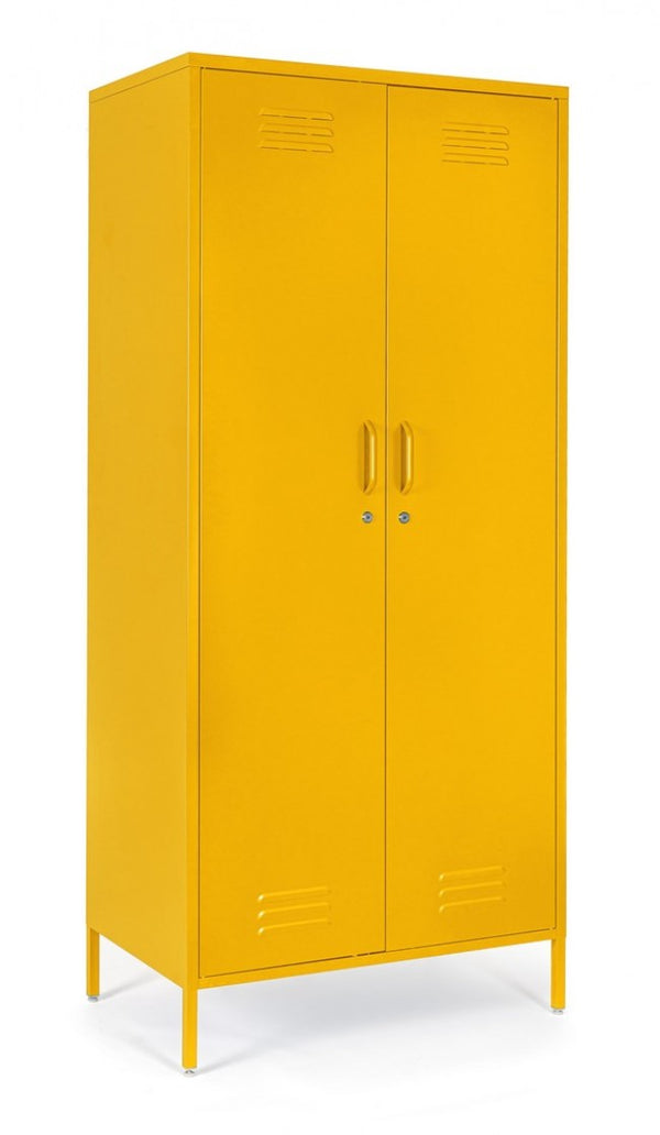 Armadio 2 Ante 50x80x185 cm Cambridge in Acciaio Giallo prezzo