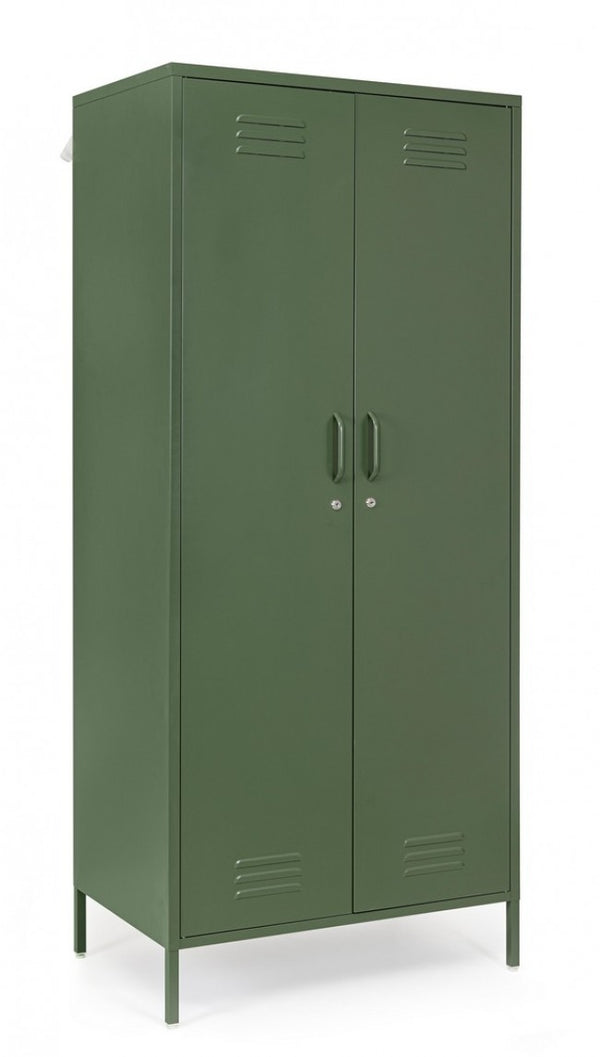 sconto Armoire Cambridge 2 portes 50x80x185 cm en acier vert