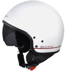 Casco Demi-Jet per Scooter Occhiale a Scomparsa SKA-P 1 NG Slim Bico Bianco Metal -2