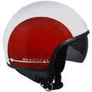 Casco Demi-Jet per Scooter Occhiale a Scomparsa SKA-P 1 NG Slim Bico Bianco Metal -3