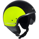 Casco Demi-Jet per Scooter Occhiale a Scomparsa SKA-P 1 NG Slim Bico Nero Metal -1