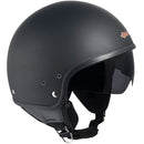 Casco Demi-Jet per Scooter Occhiale a Scomparsa SKA-P 1 NH Slim Nero Gommato -1