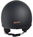 Casco Demi-Jet per Scooter Occhiale a Scomparsa SKA-P 1 NH Slim Nero Gommato -3