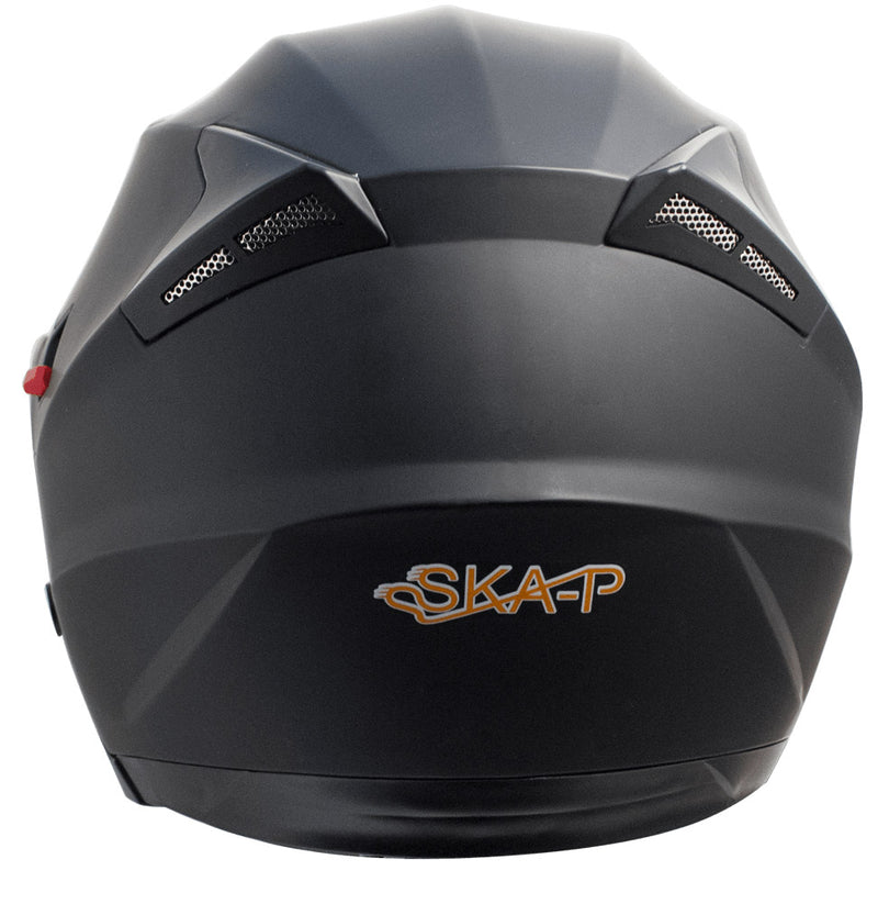 Casco Demi-Jet per Scooter Visiera Lunga SKA-P 1 PH Bolt Nero Gommato -3