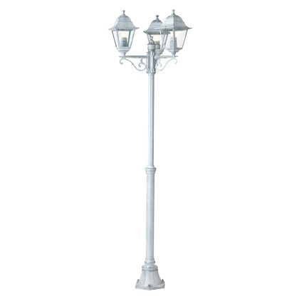 online Lampe Pole Trois Lumières Blanc et Argent pour Outdoor Line Old Sovil
