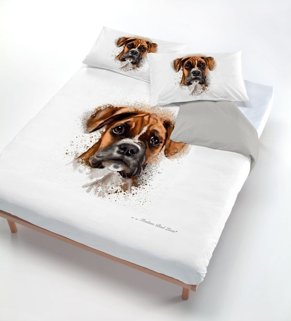 online Housse de couette avec impression sur le sac et taies d'oreiller chien peint