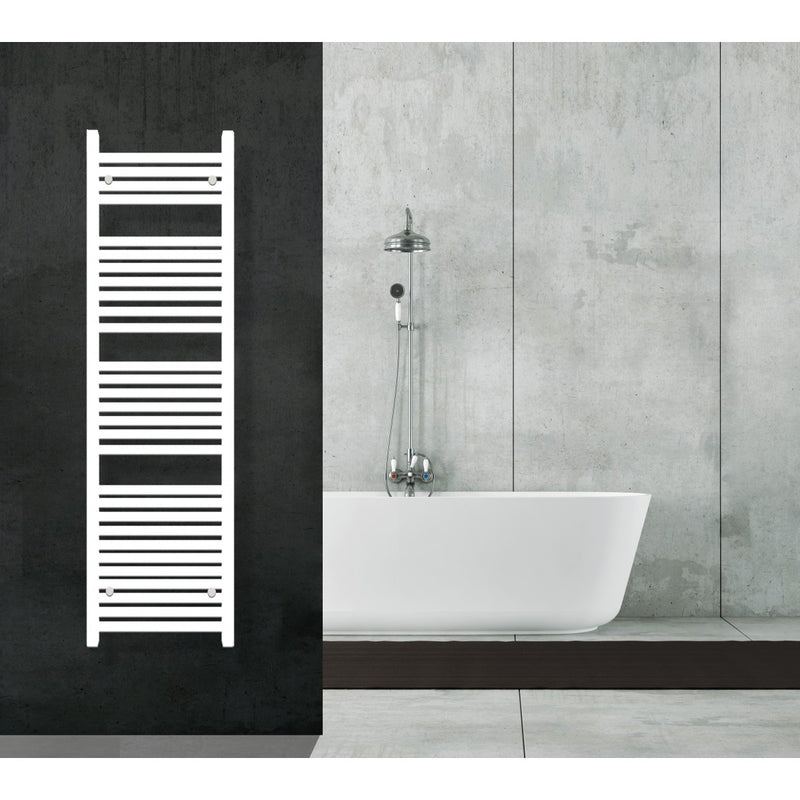 Scaldasalviette da Bagno 150x45 cm in Acciaio Bonussi Stand Dritto Bianco-2