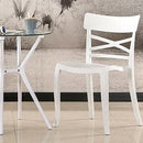 Set 6 Sedie 81x46x52 cm in Polipropilene Bianco-8