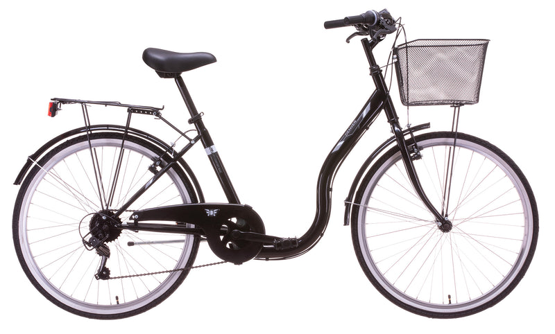 Bicicletta City pre Donna 26” 6V in Acciaio Capucine Nera-1