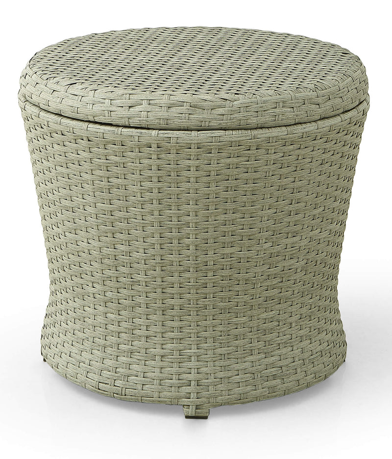 Set Salotto da Giardino Tavolino 2 Poltrone e 2 Poggiapiedi in Rattan Kraus Vasari Beige-2