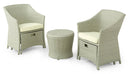 Set Salotto da Giardino Tavolino 2 Poltrone e 2 Poggiapiedi in Rattan Kraus Vasari Beige-8