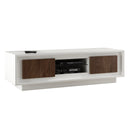 Mobile Porta TV 2 Ante 156x50x45 cm in Legno TFT Frame Bianco e Rovere-1