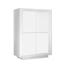 Credenza 4 Ante 106x50x146 cm in Legno TFT Frame Bianco Opaco-1