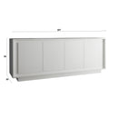 Mobile Buffet 4 Ante 207x50x80 cm in Legno TFT Frame Bianco Opaco-4