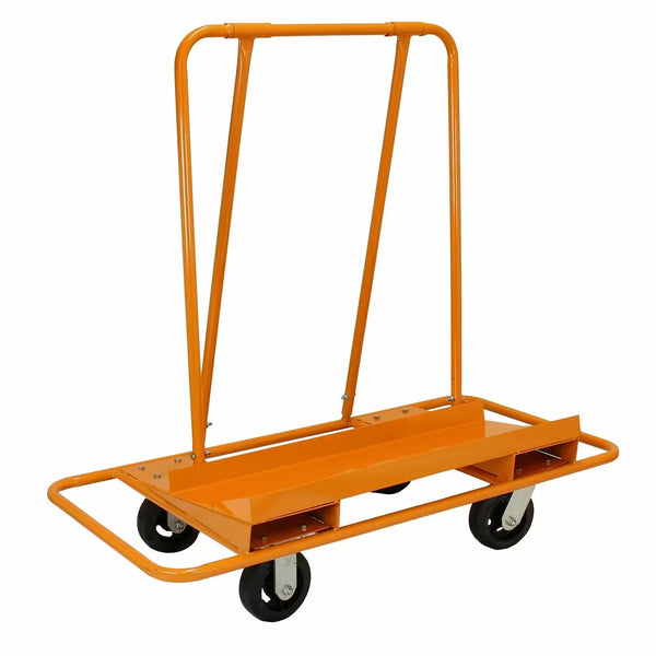 sconto Chariot de transport de plaques de plâtre, contreplaqué et panneaux MDF Max 1000 kg avec roues en acier orange