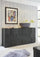 Buffet Meubles de Salon 3 Portes en Mélamine 181x42x84cm TFT Checkers Anthracite